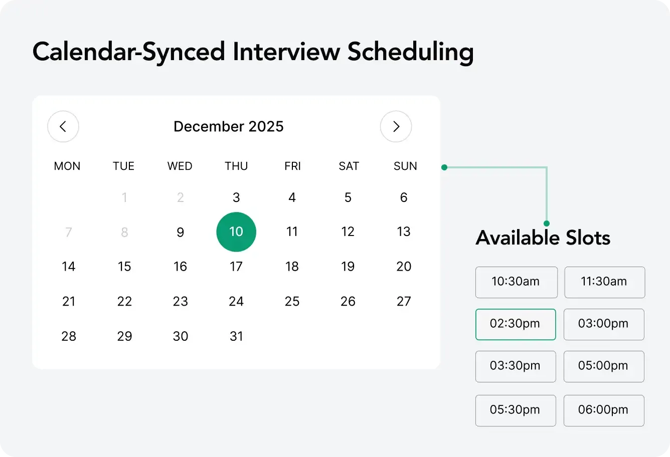 Calendar-Synced Interview Scheduling